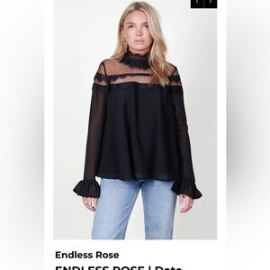 ENDLESS ROSE | Date Night Blouse - Black